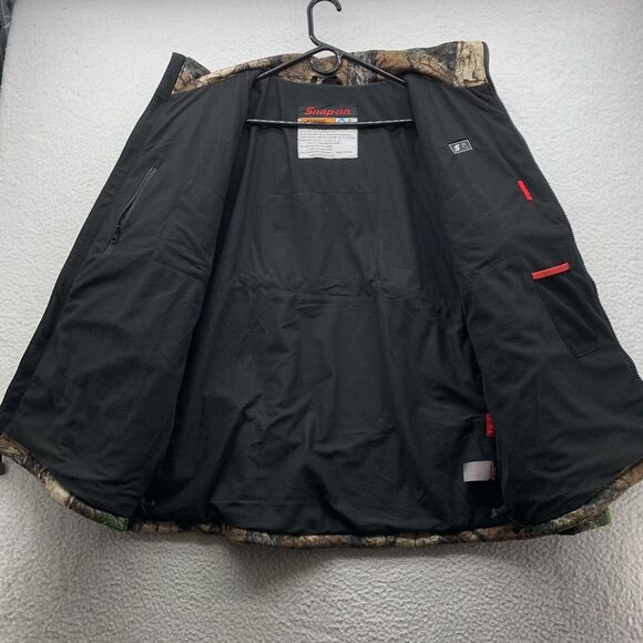 Snap On Camo Heated Jacket Mens XL Heavy Hunting Detachable Hood *No Battery* - Picture 9 of 16